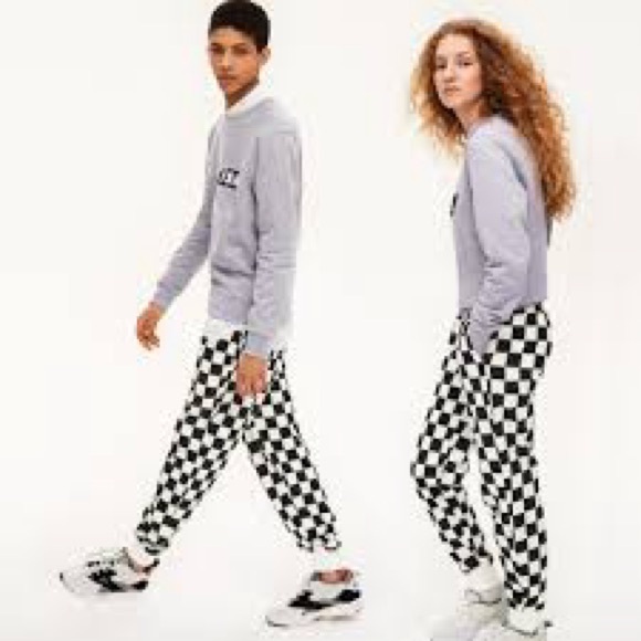LACOSTE NWT UNISEX LIVE Checkered Jogger Pants - Picture 3 of 7